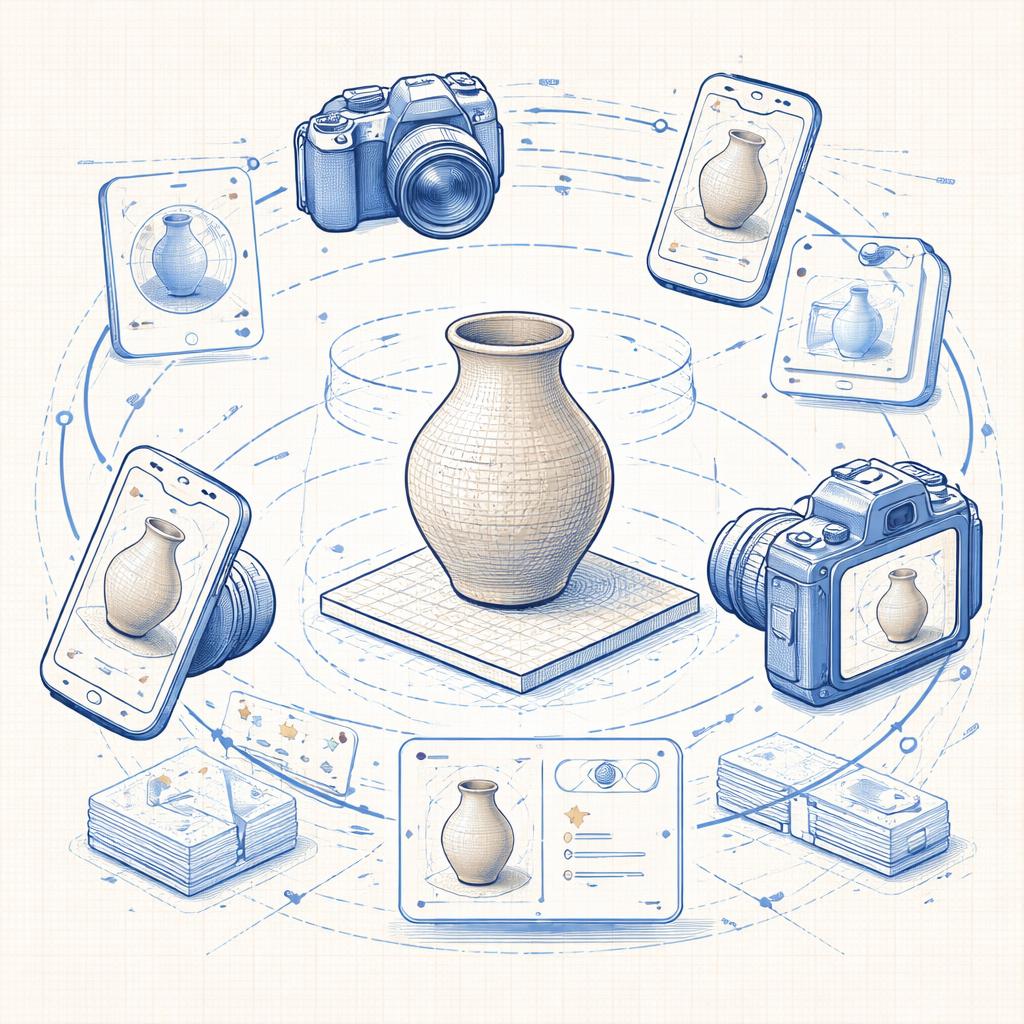 Technical setup for capturing 3D objects